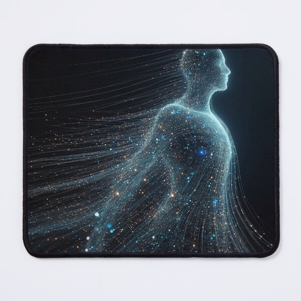 Item preview, Human figure made of glowing data streams designed and sold by Giuseppe Cammino.