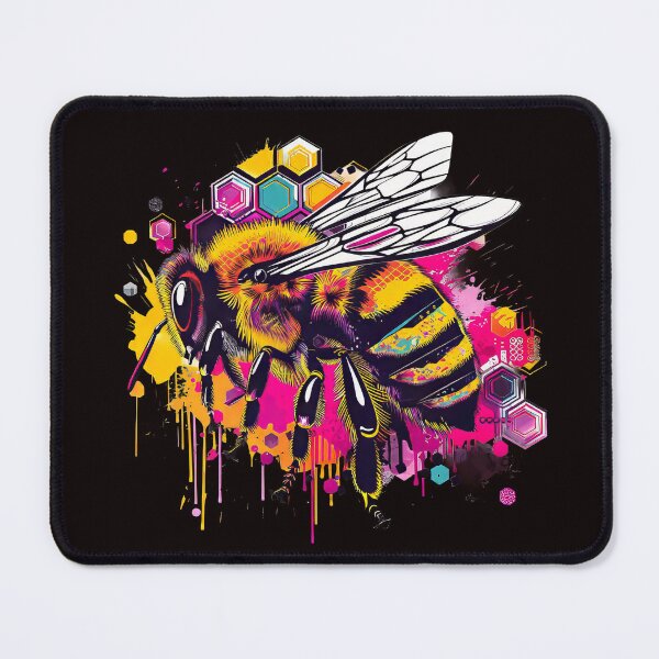 Item preview, Vibrant Honeybee Abstract Art - Modern Geometric Design designed and sold by EmiBarDesign.