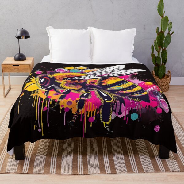 Item preview, Vibrant Honeybee Abstract Art - Modern Geometric Design designed and sold by EmiBarDesign.
