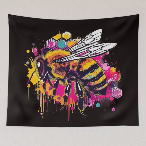 Item preview, Vibrant Honeybee Abstract Art - Modern Geometric Design designed and sold by EmiBarDesign.