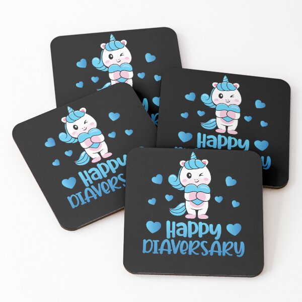 Item preview, Diabetes Awareness Happy Diaversary Unicorn Cute Type One designed and sold by Dressed For  Duty.