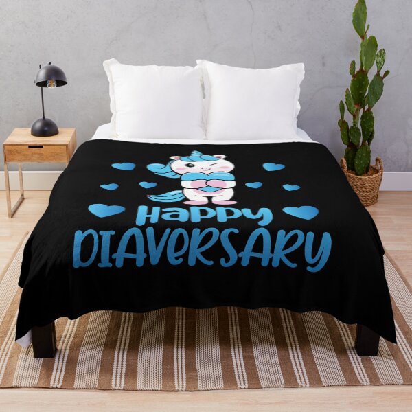 Item preview, Diabetes Awareness Happy Diaversary Unicorn Cute Type One designed and sold by Dressed For Duty.
