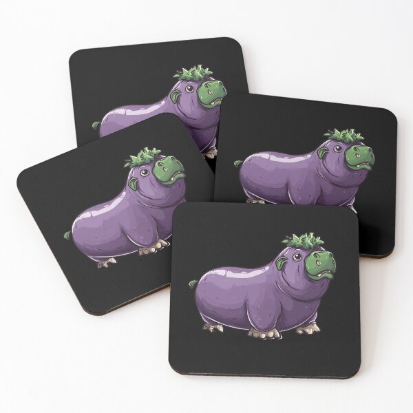 Item preview, Hip Aubergine Funny Animal And Vegetables Motif designed and sold by titanosdesign.