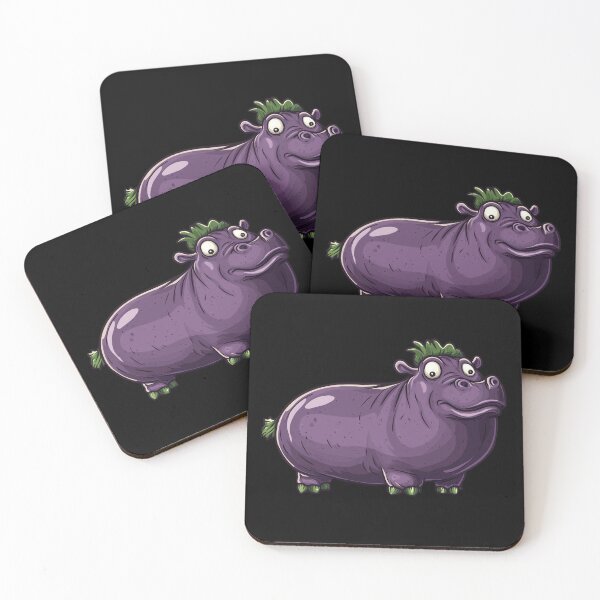 Item preview, Hip Aubergine Funny Animal And Vegetables Motif designed and sold by titanosdesign.
