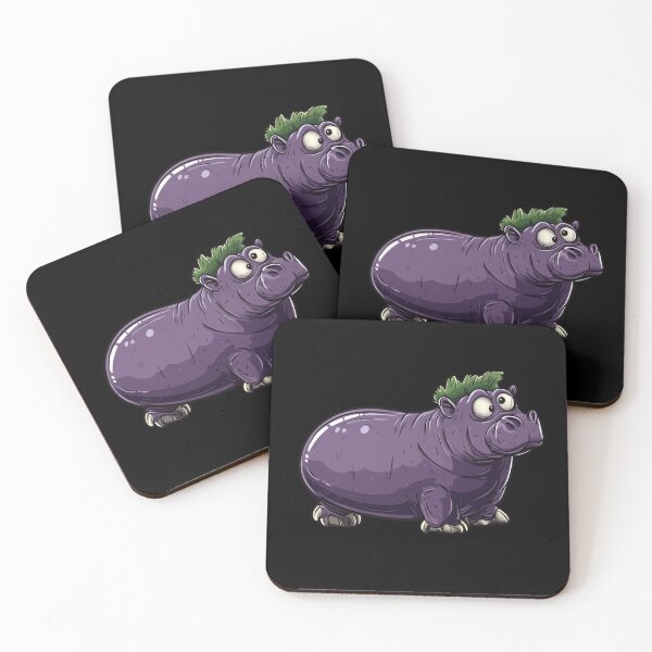 Item preview, Hip Aubergine Funny Animal And Vegetables Motif designed and sold by titanosdesign.