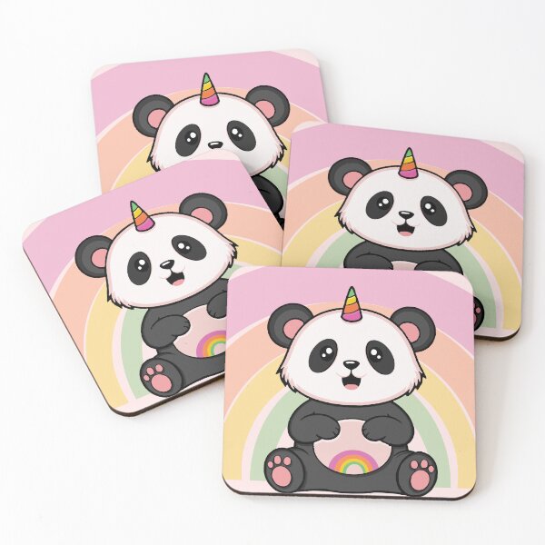 Item preview, a happy rainbow unircorn panda  designed and sold by Esinald.