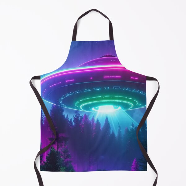 Item preview, Neon UFO Encounter: Alien Forest Scene designed and sold by eXtraHumans.