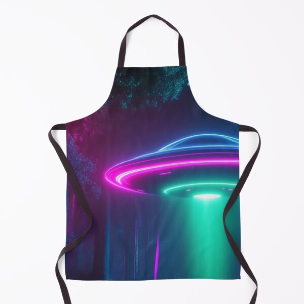 Item preview, Neon UFO Abduction in Mystical Forest designed and sold by eXtraHumans.