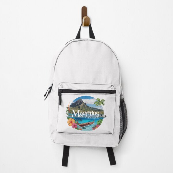 Item preview, Mauritius Welcomes Flag Map Port Louis, Le Morne Mountain designed and sold by AnimalsDH305.
