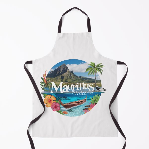 Item preview, Mauritius Welcomes Flag Map Port Louis, Le Morne Mountain designed and sold by AnimalsDH305.
