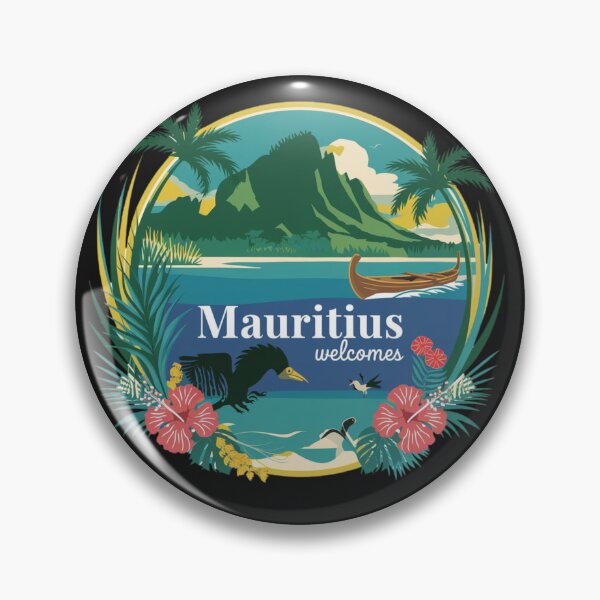 Item preview, Mauritius Welcomes Flag Map Port Louis, Le Morne Mountain designed and sold by AnimalsDH305.
