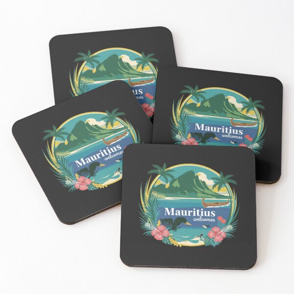 Item preview, Mauritius Welcomes Flag Map Port Louis, Le Morne Mountain designed and sold by AnimalsDH305.