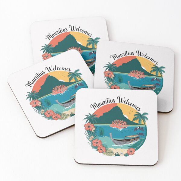 Item preview, Mauritius Welcomes Flag Map Port Louis, Le Morne Mountain designed and sold by AnimalsDH305.