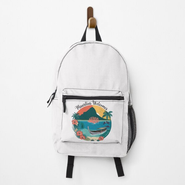 Item preview, Mauritius Welcomes Flag Map Port Louis, Le Morne Mountain designed and sold by AnimalsDH305.