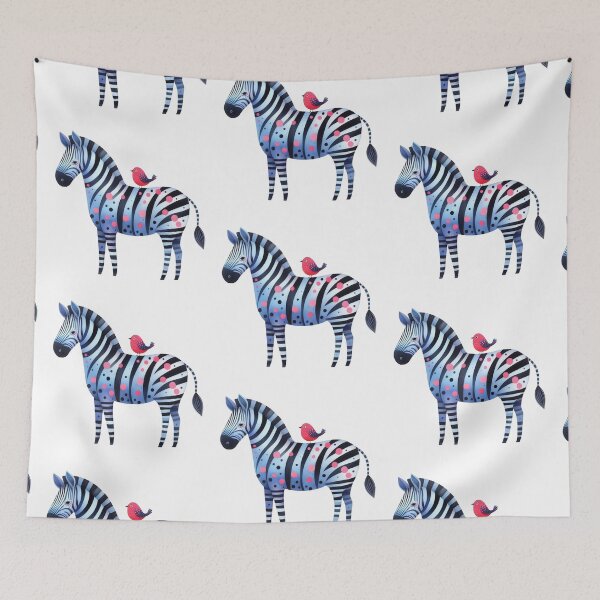 Item preview, A whimsical illustration of delightful zebra designed and sold by Beyondnote-Art.