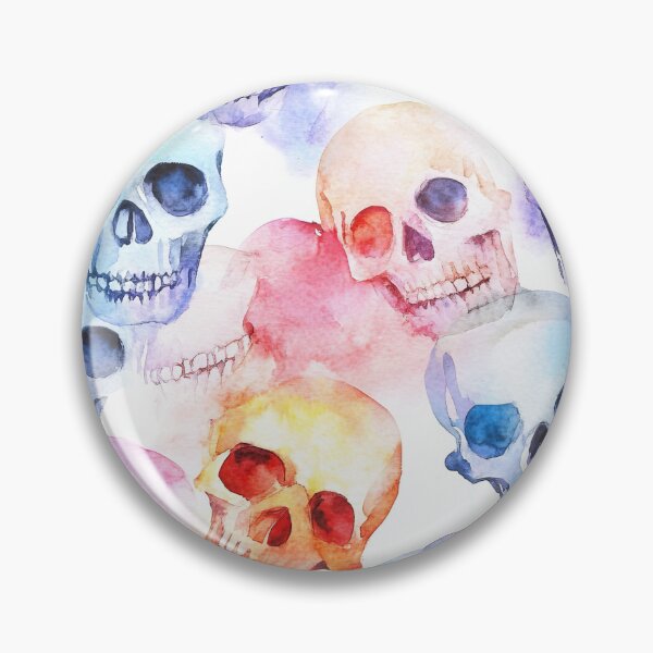 Item preview, Vibrant Watercolor Skulls Multicolored Pattern Art designed and sold by Paintings By Simon .