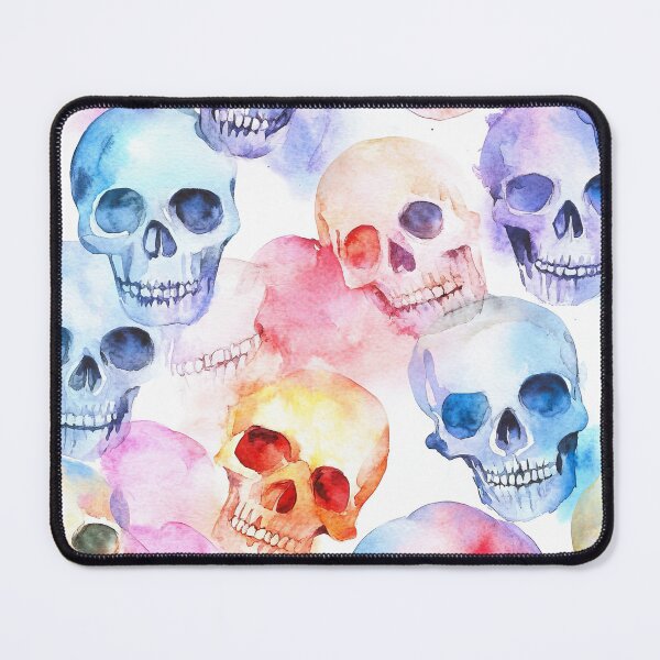 Item preview, Arte con estampados multicolores de calaveras de acuarela vibrantes designed and sold by Paintings By Simon .