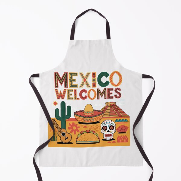 Item preview, Mexico Welcomes Flag Map , pyramids in Teotihuacán designed and sold by AnimalsDH305.