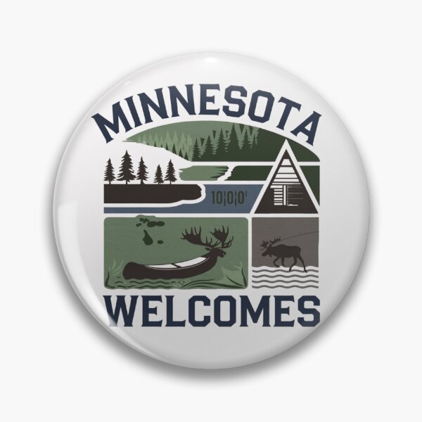 Artikelvorschau, Minnesota begrüßt Flagge Karte Minneapolis, Lake Superior entworfen und verkauft von AnimalsDH305.