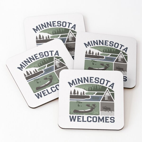 Item preview, Minnesota Welcomes Flag Map Minneapolis, Lake Superior designed and sold by AnimalsDH305.