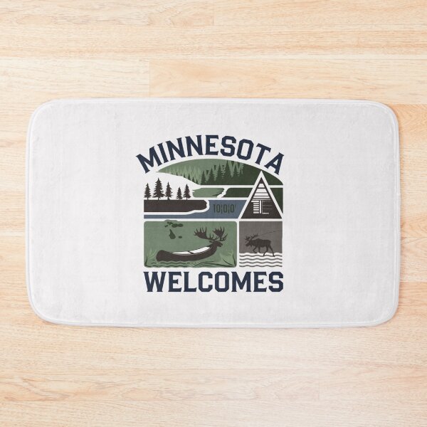 Item preview, Minnesota Welcomes Flag Map Minneapolis, Lake Superior designed and sold by AnimalsDH305.