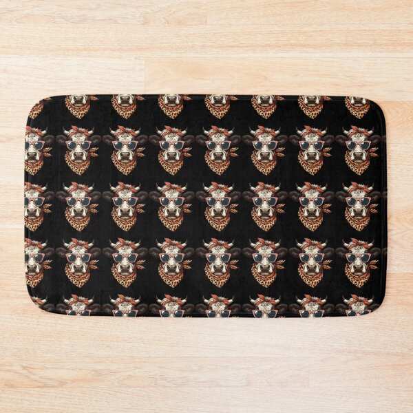 Item preview, Cow Wearing Leopard Scarf Animal Wearing Sunglasses designed and sold by Artistoos.