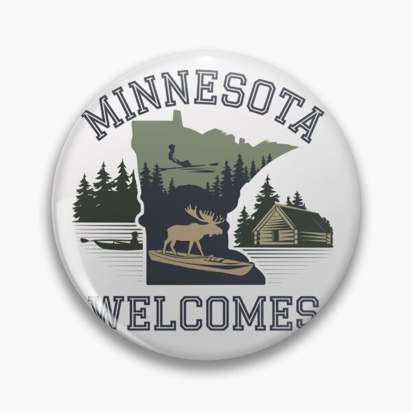 Artikelvorschau, Minnesota begrüßt Flagge Karte Minneapolis, Lake Superior entworfen und verkauft von AnimalsDH305.
