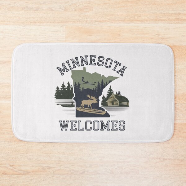 Item preview, Minnesota Welcomes Flag Map Minneapolis, Lake Superior designed and sold by AnimalsDH305.