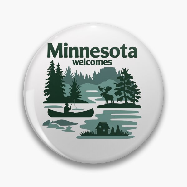 Artikelvorschau, Minnesota begrüßt Flagge Karte Minneapolis, Lake Superior entworfen und verkauft von AnimalsDH305.