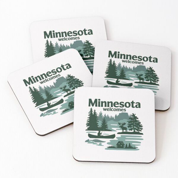 Item preview, Minnesota Welcomes Flag Map Minneapolis, Lake Superior designed and sold by AnimalsDH305.
