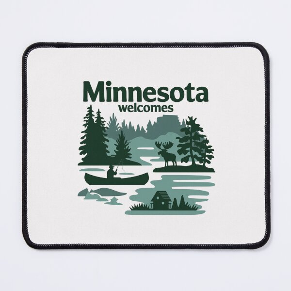 Item preview, Minnesota Welcomes Flag Map Minneapolis, Lake Superior designed and sold by AnimalsDH305.