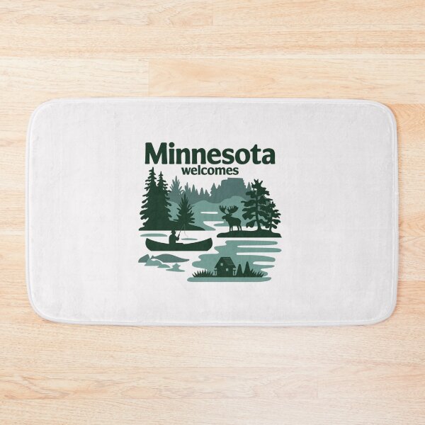 Item preview, Minnesota Welcomes Flag Map Minneapolis, Lake Superior designed and sold by AnimalsDH305.