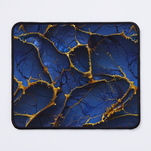 Item preview, Golden Veins on Deep Blue Canvas designed and sold by TawhidCreation.
