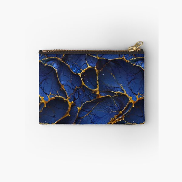Item preview, Golden Veins on Deep Blue Canvas designed and sold by TawhidCreation.