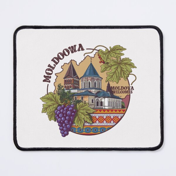 Item preview, Moldowa Welcomes Flag Map Chisinau, Cricova vineyards designed and sold by AnimalsDH305.