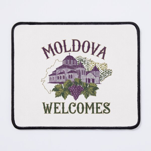 Item preview, Moldowa Welcomes Flag Map Chisinau, Cricova vineyards designed and sold by AnimalsDH305.