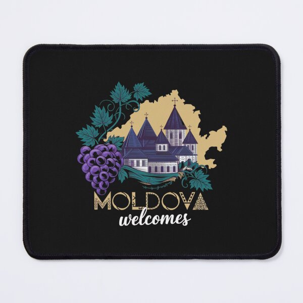 Item preview, Moldova Welcomes Flag Map Chisinau, Cricova vineyards designed and sold by AnimalsDH305.