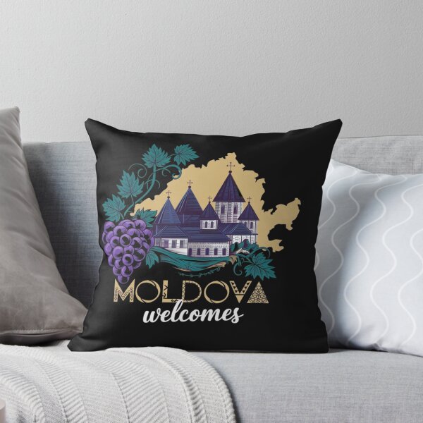 Item preview, Moldova Welcomes Flag Map Chisinau, Cricova vineyards designed and sold by AnimalsDH305.