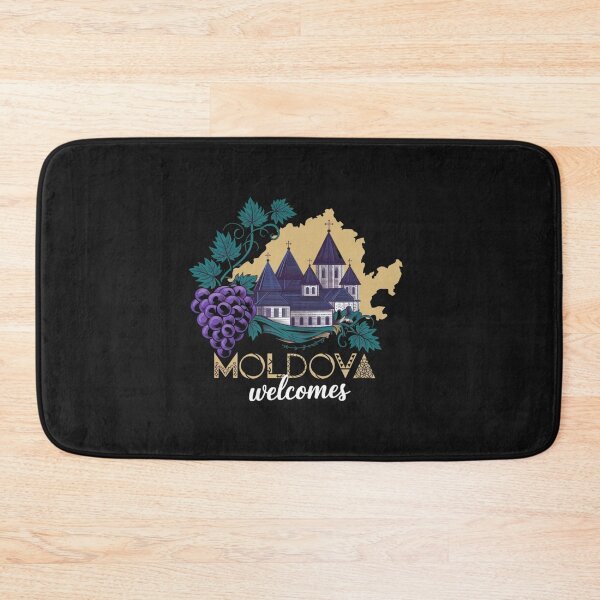 Item preview, Moldova Welcomes Flag Map Chisinau, Cricova vineyards designed and sold by AnimalsDH305.