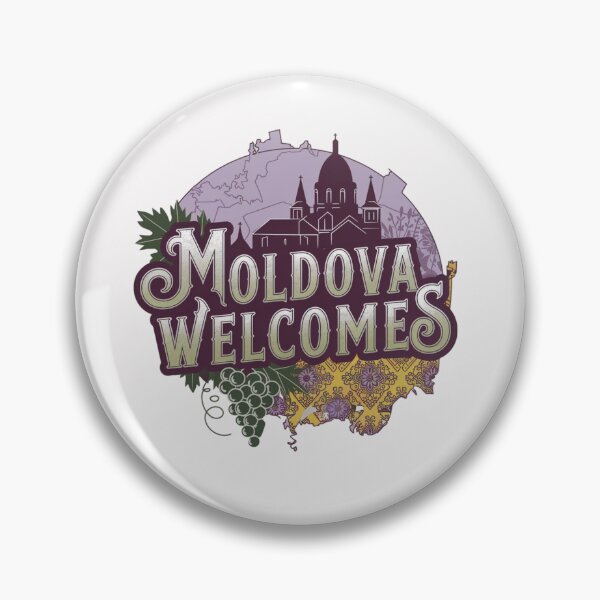 Item preview, Moldowa Welcomes Flag Map Chisinau, Cricova vineyards designed and sold by AnimalsDH305.