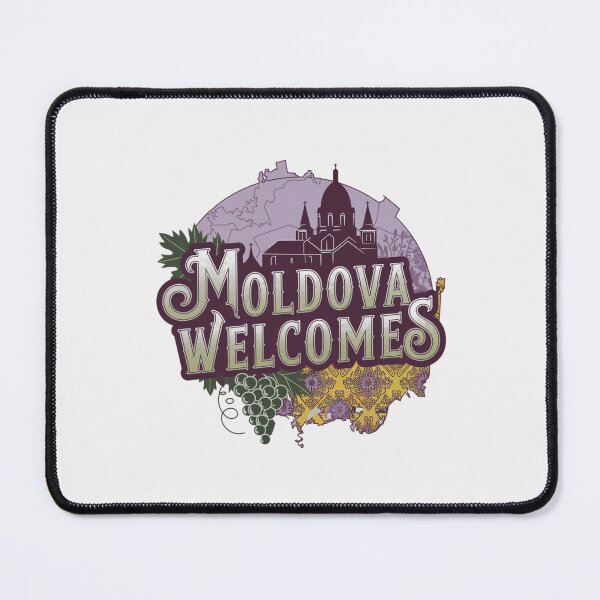 Item preview, Moldowa Welcomes Flag Map Chisinau, Cricova vineyards designed and sold by AnimalsDH305.