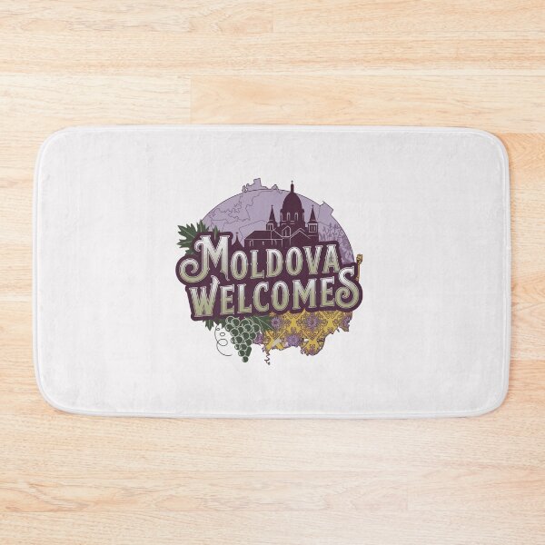 Item preview, Moldowa Welcomes Flag Map Chisinau, Cricova vineyards designed and sold by AnimalsDH305.