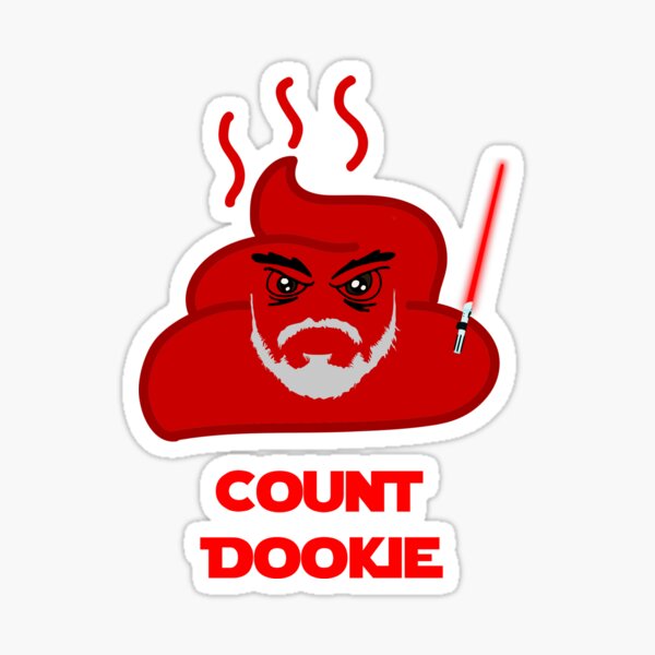 Vista previa del artículo con la obra «El conde Dookie (parodia de Star Wars)», diseñado y vendido por eh-stuff.