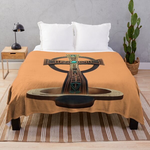 Item preview, Intricate African Spirituality Egyptian Symbol Design - Unique Cross with Hieroglyphs designed and sold by 'VARI'.