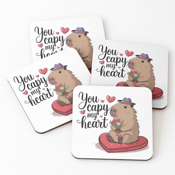 Item preview, Valentine Capybara - You Capy My Heart designed and sold by GRABAPSHOP.