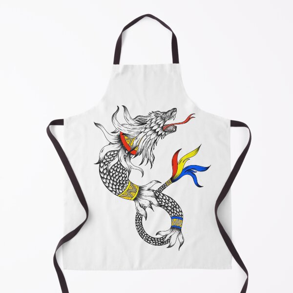 Item preview, Dacian Wolf with Traditional Motifs – Bold and Unique Mythical Art designed and sold by DianaZenArt.