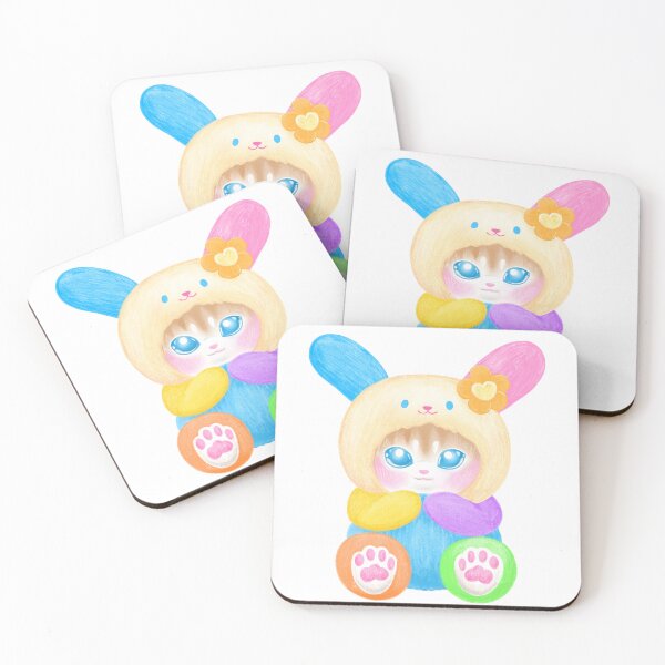 Item preview, Colourful bunny cat designed and sold by NikiiNeko.