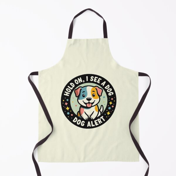 Item preview, Playful Dog Alert Design - Hold On, I See a Dog! - Dog Distraction designed and sold by Custom Crest.