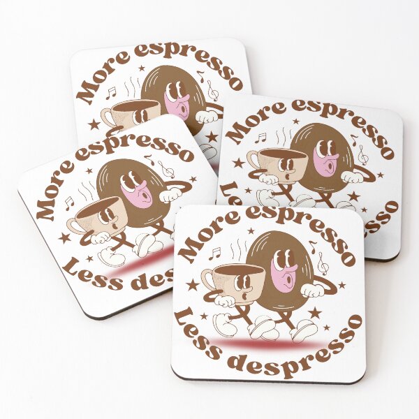 Item preview, Less Depresso More Espresso Funny Coffee Design designed and sold by Azrou shop.
