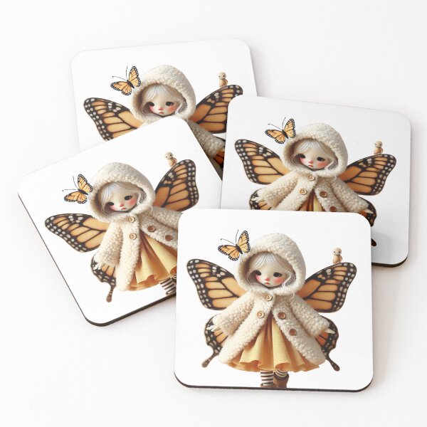 Item preview, Cozy Butterfly Fairy - Whimsical Doll Art designed and sold by EllsLittleStore.